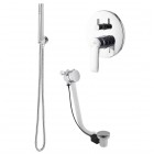 Demm Drake zestaw wannowy podtynkowy przelew 55 cm chrom 73PRZ55