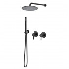 Vema Maira kompletny zestaw prysznicowy podtynkowy deszczownica 30 cm czarny mat MAIZES90/CZAR