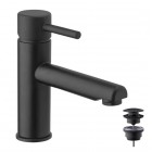 Giulini Giovanni Futuro bateria umywalkowa stojąca z korkiem klik klak czarny mat 6505A-15/K/CZAR