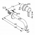 Kludi Zenta bateria umywalkowa ścienna wylewka 180 mm