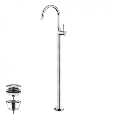 Giulini Giovanni Futuro bateria umywalkowa wolnostojąca z korkiem klik klak chrom 6590/K