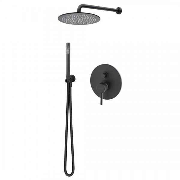 Giulini Giovanni Futuro kompletny zestaw prysznicowy czarny mat 65ZES20/CZAR