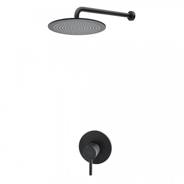 Giulini Giovanni Futuro kompletny zestaw prysznicowy czarny mat 65DES30/CZAR