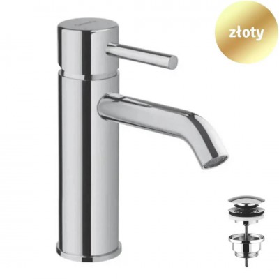 Giulini Giovanni Futuro bateria umywalkowa z korkiem złota 6545/K/ZL