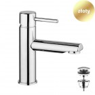 Giulini Giovanni Futuro bateria umywalkowa z korkiem złota 6505A-15/K/ZL