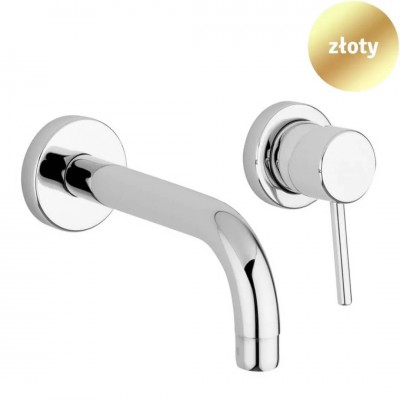 Giulini Giovanni Futuro bateria umywalkowa podtynkowa wylewka 15 cm złota 6520-15/ZL