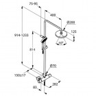 Kludi A-QA Dual Shower System zestaw natryskowy z termostatem