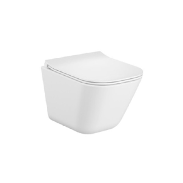 Roca Gap Square Compacto miska WC wisząca Rimless z deską WC wolnoopadającą Slim A34H473000