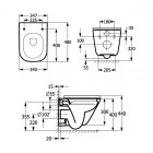 Roca Gap Square Compacto miska WC wisząca Rimless z deską WC wolnoopadającą Slim A34H473000