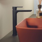 Vema Slate bateria umywalkowa wysoka bez korka czarny mat V14021/CZAR