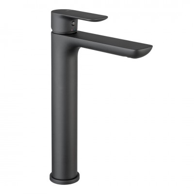 Vema Slate bateria umywalkowa wysoka bez korka czarny mat V14021/CZAR