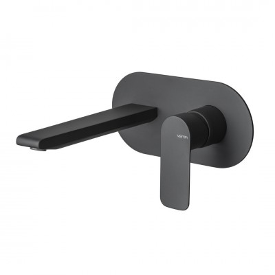 Vema Slate bateria umywalkowa podtynkowa bez korka czarny mat V14050/CZAR