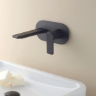 Vema Slate bateria umywalkowa podtynkowa z korkiem klik klak czarny mat V14050/K/CZAR