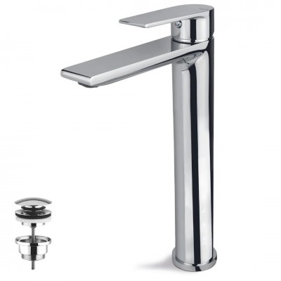 Vema Timea bateria umywalkowa wysoka z korkiem klik klak V16021/K