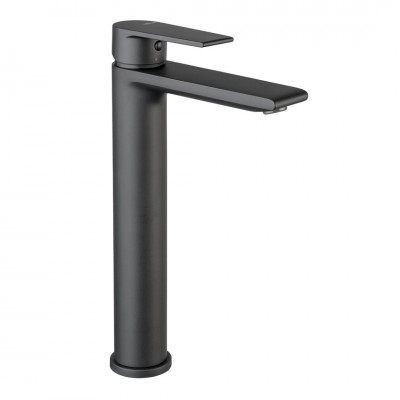 Vema Timea bateria umywalkowa wysoka bez korka czarny mat V16021/CZAR