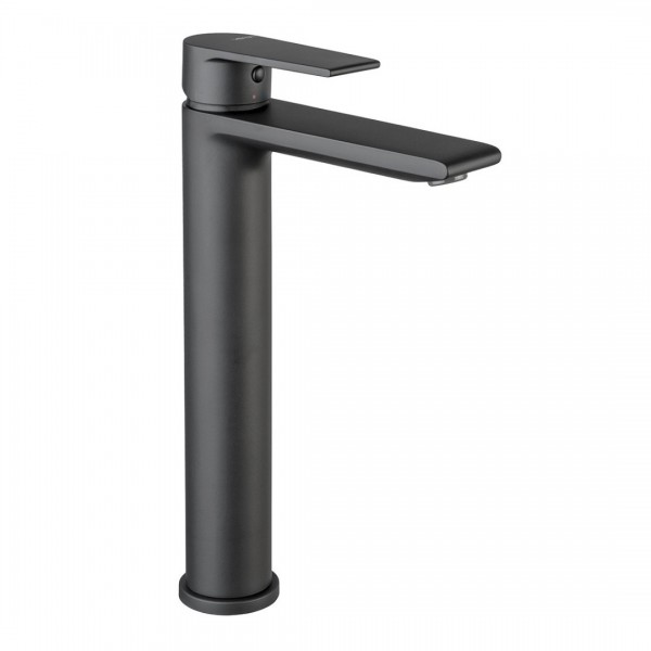 Vema Timea bateria umywalkowa wysoka bez korka czarny mat V16021/CZAR