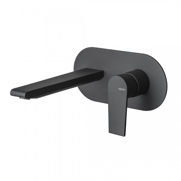 Vema Timea bateria umywalkowa podtynkowa bez korka czarny mat V16050/CZAR