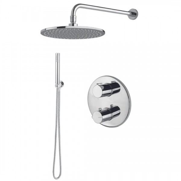 Vema Timea kompletny zestaw prysznicowy termostatyczny podtynkowy deszczownica 20 cm TIM20TERMO