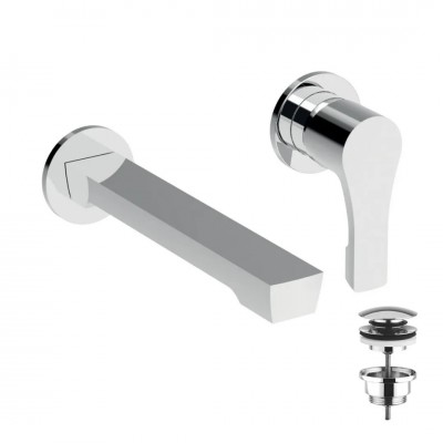 Giulini Giovanni Ego bateria umywalkowa podtynkowa z korkiem wylewka 150 mm 5720-15