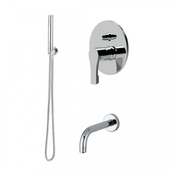 Giulini Giovanni Ego zestaw wannowy podtynkowy wylewka 15 cm chrom EGOWYL15