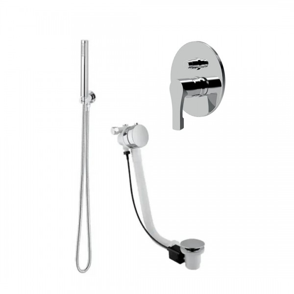 Giulini Giovanni Ego zestaw wannowy podtynkowy przelew 55 cm EGO65PRZ55