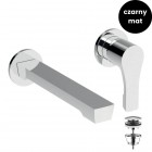 Giulini Giovanni Ego bateria umywalkowa podtynkowa wylewka 15 cm z korkiem czarny mat 5720-15/K/CZAR
