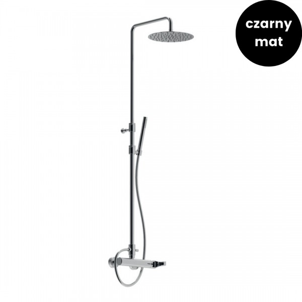 Giulini Giovanni Ego zestaw natryskowy deszczownica 25 cm czarny mat 5708SWC-S-25X/CZAR