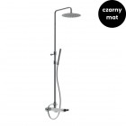 Giulini Giovanni Ego zestaw natryskowy deszczownica 25 cm czarny mat 5708SWC-S-25X/CZAR