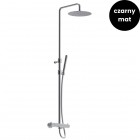 Giulini Giovanni Ego zestaw natryskowy termostatyczny deszczownica 25 cm czarny mat 8225SWC-S-25X/CZAR