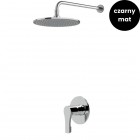 Giulini Giovanni Ego zestaw prysznicowy podtynkowy deszczownica 20 cm czarny mat 5765DES20/CZAR