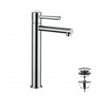 Demm Spike bateria umywalkowa wysoka z korkiem klik klak chrom 6814/K