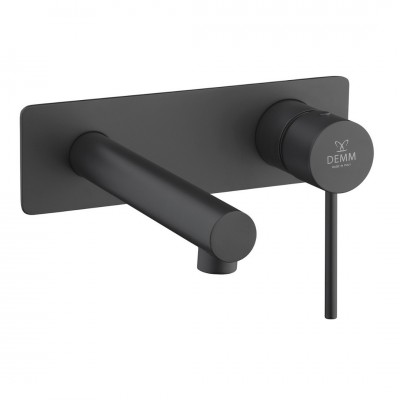 Demm Spike Black bateria umywalkowa podtynkowa czarny mat 6818/CZAR