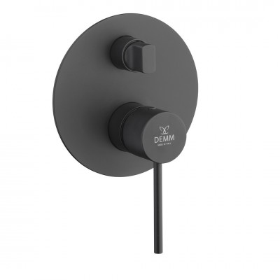 Demm Spike Black bateria wannowo-prysznicowa podtynkowa czarny mat 6850/CZAR