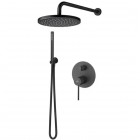 Demm Spike Black zestaw prysznicowy podtynkowy deszczownica 25 cm czarny mat 68ZES25/CZAR