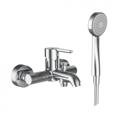 Laufen Lua bateria wannowa ścienna chrom H3210810041311