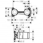 Hansgrohe element podtynkowy do baterii umywalkowej ściennej
