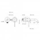 Oltens Molle bateria umywalkowa podtynkowa wylewka 17,6 cm chrom 32100100