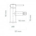 Oltens Molle bateria bidetowa chrom 31300100