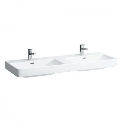 Laufen Pro S umywalka ścienna 130x46,5 cm podwójna biała H8149680001041