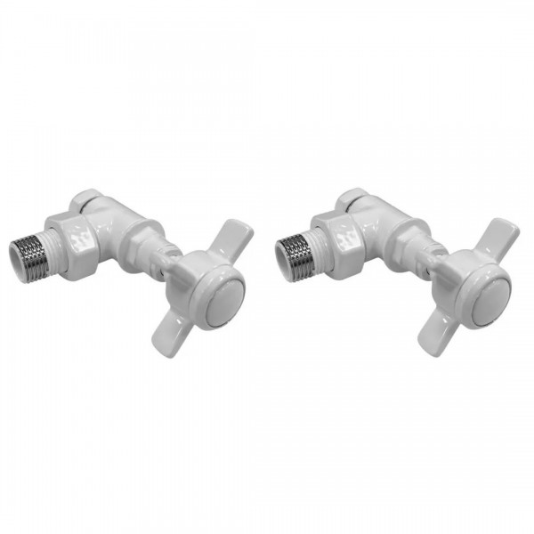 Imers Retro zestaw regulacyjny kątowy biały połysk 1711/BIP