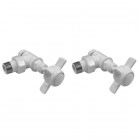 Imers Retro zestaw regulacyjny kątowy biały połysk 1711/BIP