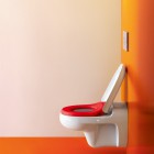 Laufen Flora Kids deska WC wolnoopadająca biały/czerwony H8910310620001