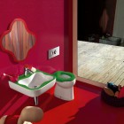 Laufen Flora Kids lustro 43,5x38,3 cm czerwone H4616010034691