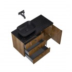 Elita Meble Legacy szafka podumywalkowa 100 cm wisząca lewa orzech amerykański fornir 168911