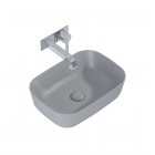 Elita Meble Reni umywalka nablatowa 45,5x32,5 cm szary mat 145097