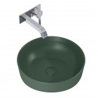 Elita Meble Lorca umywalka nablatowa okrągła 41,5 cm zielony mat 146055