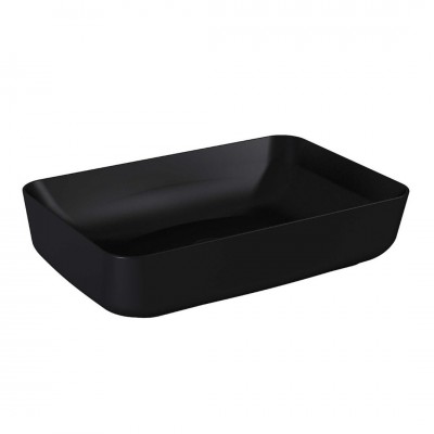 Elita Meble Nomia umywalka nablatowa okrągła 50x39 cm czarny mat 145291