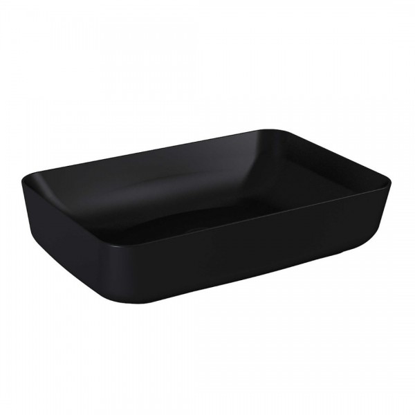 Elita Meble Nomia umywalka nablatowa okrągła 50x39 cm czarny mat 145291