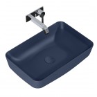 Elita Meble Nomia umywalka nablatowa okrągła 50x39 cm granatowy mat 146053