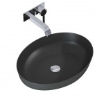 Elita Meble Rika umywalka nablatowa 52x39,5 cm antracyt mat 145004